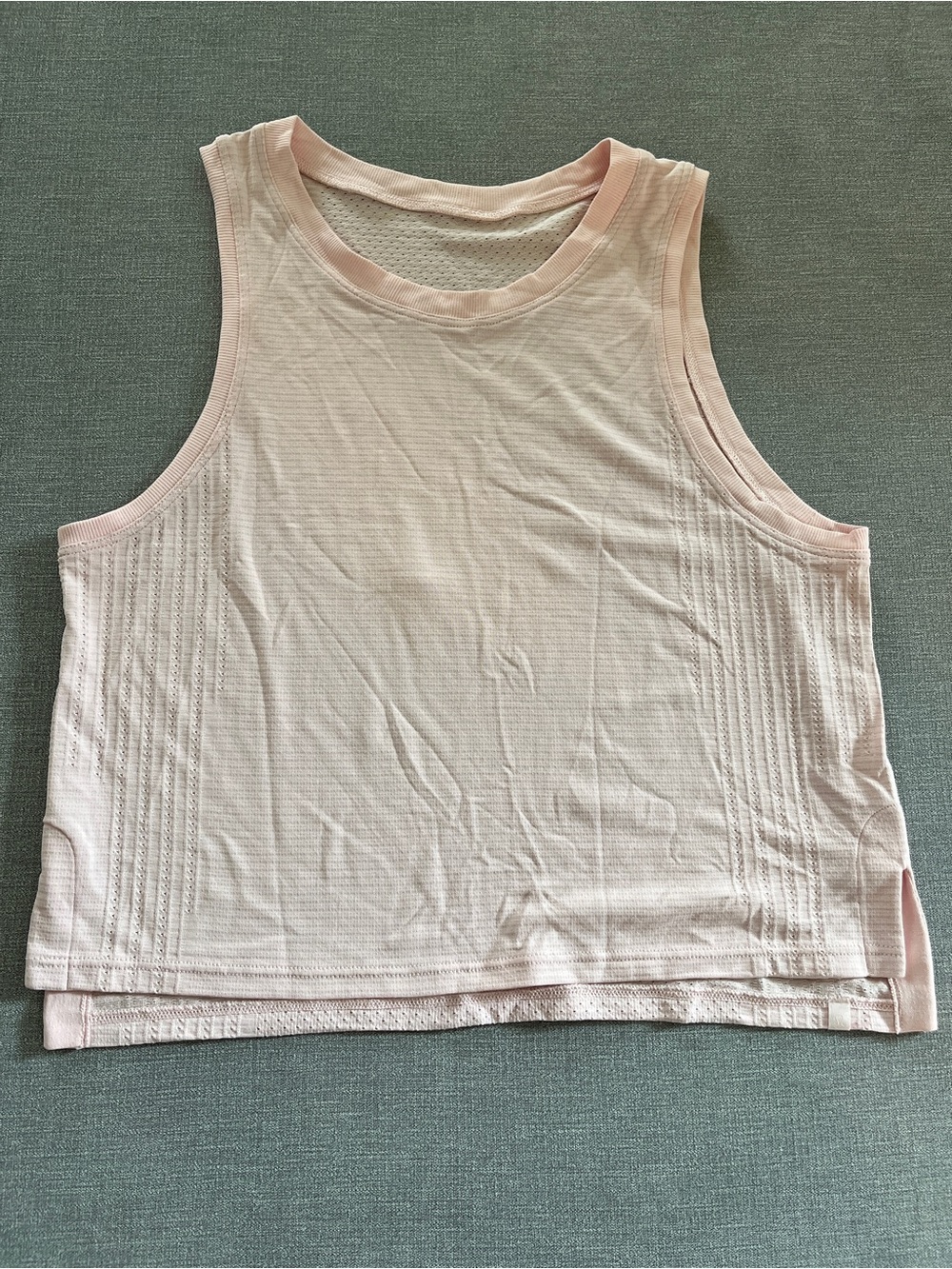 lululemon athletica Pale Pink Ribbed Performance Tank